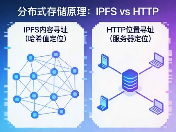 存储原理插图，内容寻址与位置寻址对比