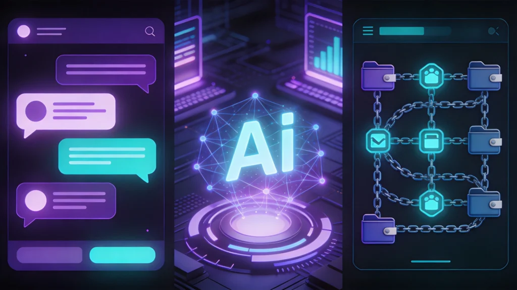 AI Agent Web3工作流示意图，自然语言指令到智能合约交互执行流程
